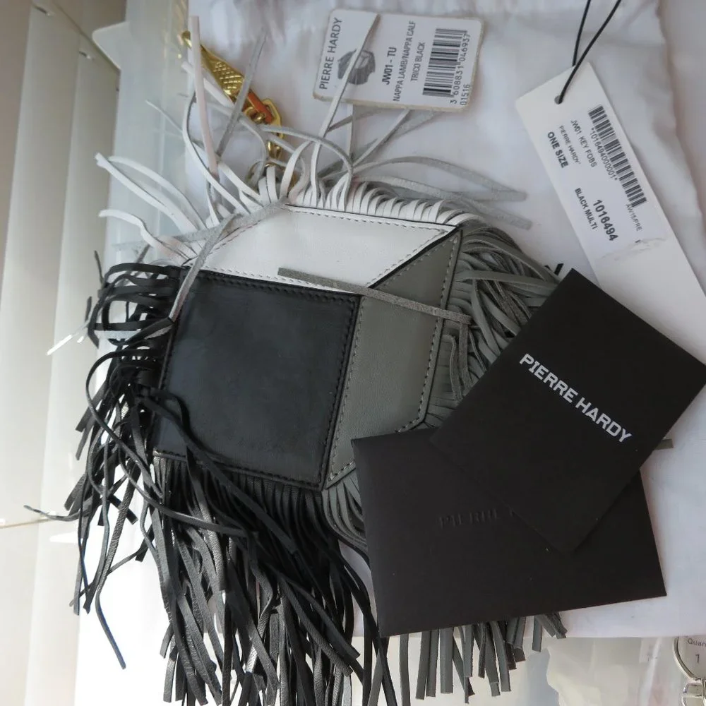 Pierre Hardy 3D Leather Cube Bag XL Keyring